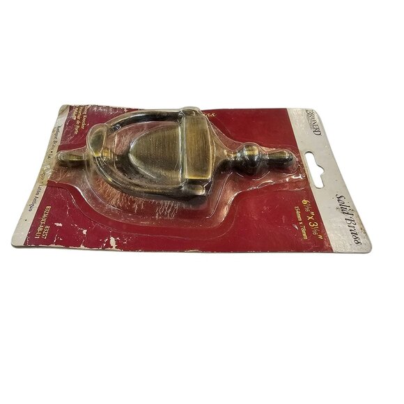 Brainerd Door Knocker Solid Antique Brass 6 1/16" x 3 1/16" NOS Part # 83257 - Picture 7 of 10